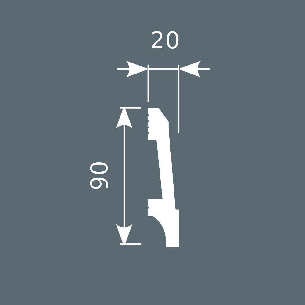 Отделка стен и потолка Плинтус Cosca Decor PX023 90х20х2000 мм