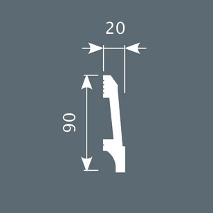 Плинтус Cosca Decor PX023 90х20х2000 мм