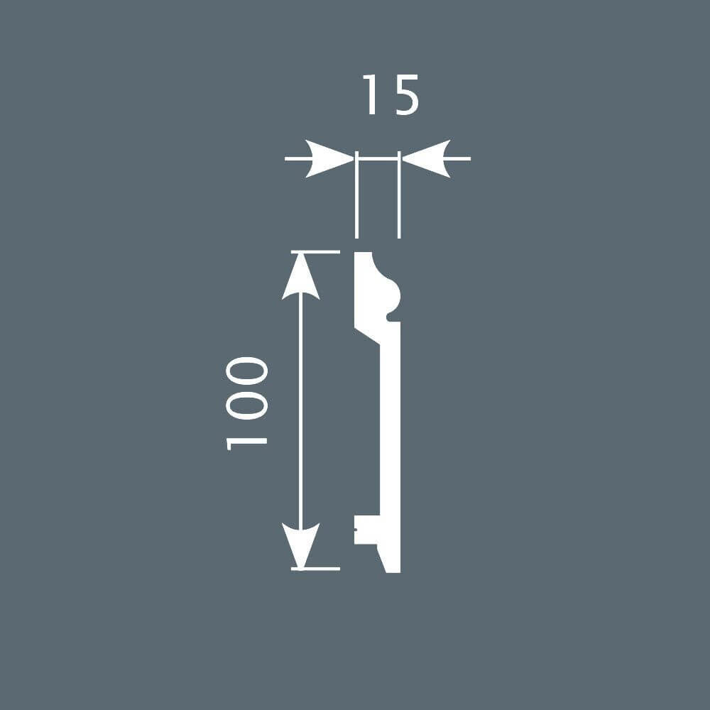 Отделка стен и потолка Плинтус Cosca Decor PX026 100х15х2000 мм