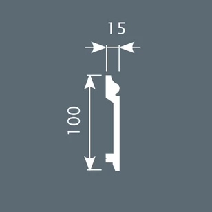 Плинтус Cosca Decor PX026 100х15х2000 мм