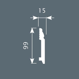 Плинтус Cosca Decor PX027 99х15х2000 мм