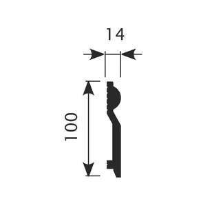 Плинтус Cosca Decor PX028 100х14х2000 мм