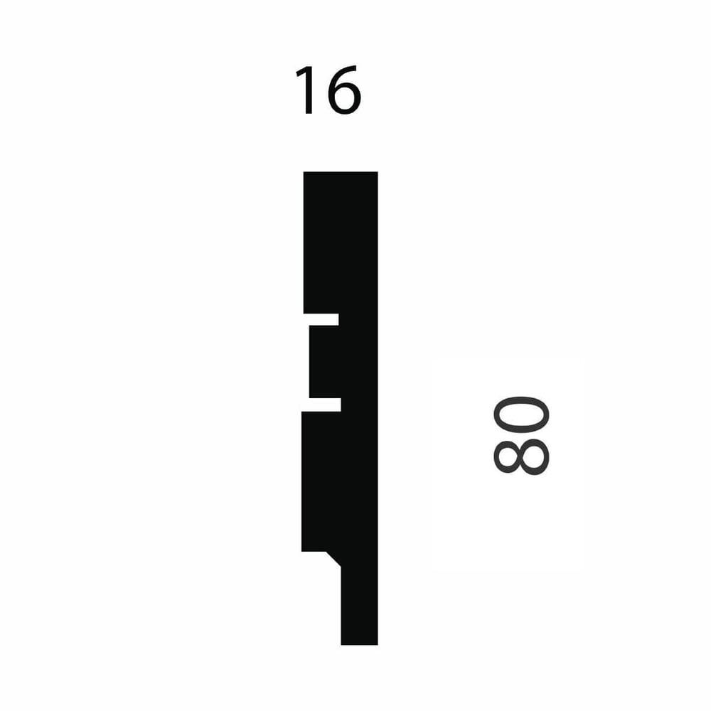 Отделка стен и потолка Плинтус Cosca Decor PP79 белый 80х16х2400