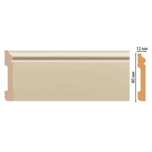 Отделка стен и потолка Плинтус напольный Декомастер D005-61