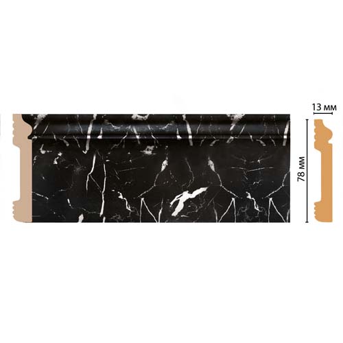 Отделка стен и потолка Плинтус напольный Декомастер D005-78