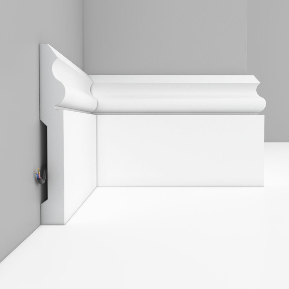 Отделка стен и потолка Плинтус напольный Декомастер A 035