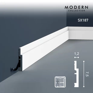 Плинтус гибкий Orac Decor SX187F 2000х75х12 мм