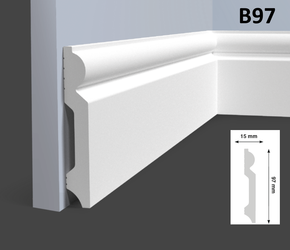 Отделка стен и потолка Плинтус Hi Wood В97 15х97х2000 мм