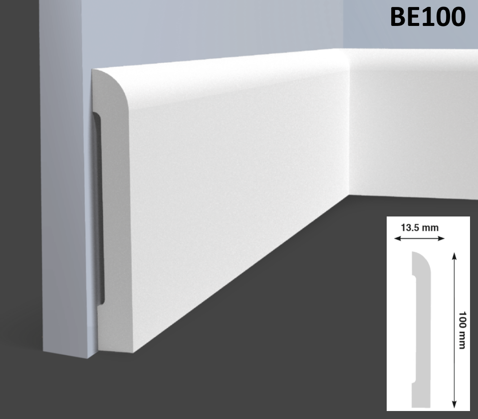 Отделка стен и потолка Плинтус Hi Wood ВЕ100 13,5х100х2000 мм