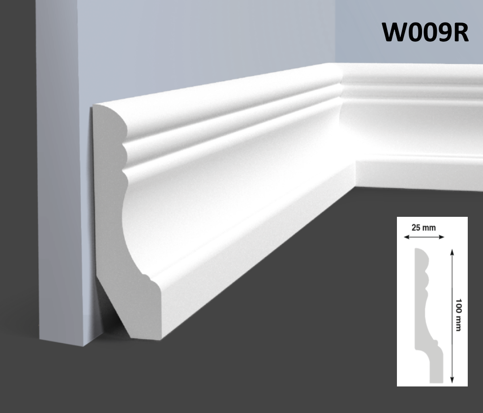 Отделка стен и потолка Плинтус Hi Wood W009R 25х100х2000 мм