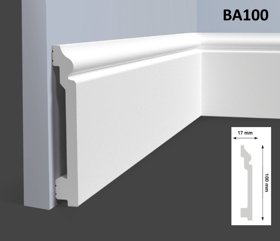 Отделка стен и потолка Плинтус Hi Wood ВА100 17х100х2000 мм