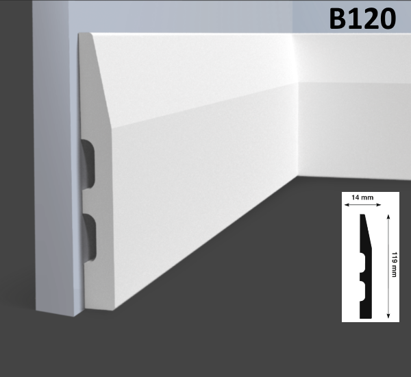 Отделка стен и потолка Плинтус Hi Wood В120 14х119х2000 мм