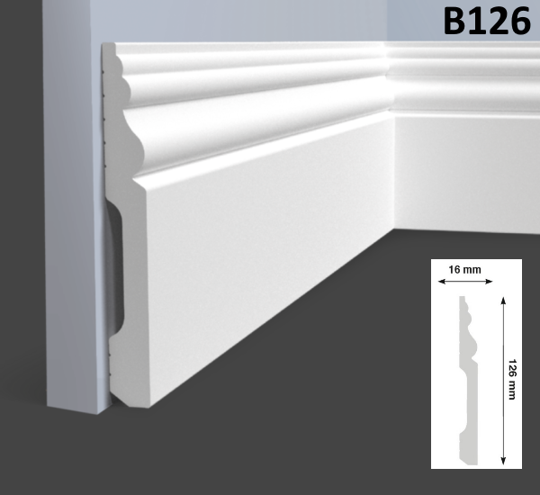 Отделка стен и потолка Плинтус Hi Wood В126 16х126х2000 мм