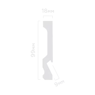 Плинтус Hi Wood LВ99 18х99х2000 мм