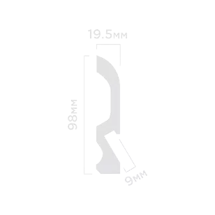 Плинтус Hi Wood LВ98 19,5х98х2000 мм