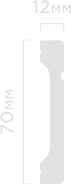 Отделка стен и потолка Плинтус Hi Wood B70V1L 12х70х2000 мм
