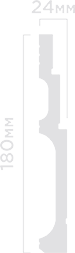 Отделка стен и потолка Плинтус Hi Wood B180V2 24х180х2000 мм