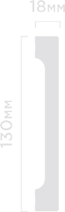 Отделка стен и потолка Плинтус Hi Wood B130V1 18х130х2000 мм