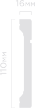 Отделка стен и потолка Плинтус Hi Wood B110V1L 16х110х2000 мм