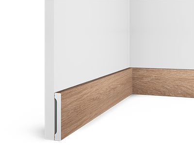 Отделка стен и потолка Декорированный плинтус Hi Wood B90V1 BR416 14х90х2700 мм