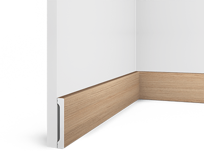 Отделка стен и потолка Декорированный плинтус Hi Wood B90V1 BR417 14х90х2700 мм