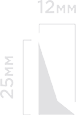 Отделка стен и потолка Молдинг Hi Wood TR25V2 12х25х2700 мм