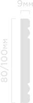 Отделка стен и потолка Молдинг Hi Wood W1080 9х80х2000 мм