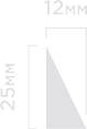 Отделка стен и потолка Молдинг Hi Wood  TR25 12х25х2700 мм