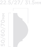 Отделка стен и потолка Молдинг Hi Wood D60 27х60х2000 мм