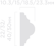 Отделка стен и потолка Молдинг Hi Wood D50V1 23.3х50х2000 мм