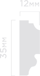 Отделка стен и потолка Молдинг Hi Wood D35V1 12х35х2000 мм
