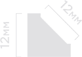 Отделка стен и потолка Молдинг Hi Wood D12V2 12х12х2700 мм