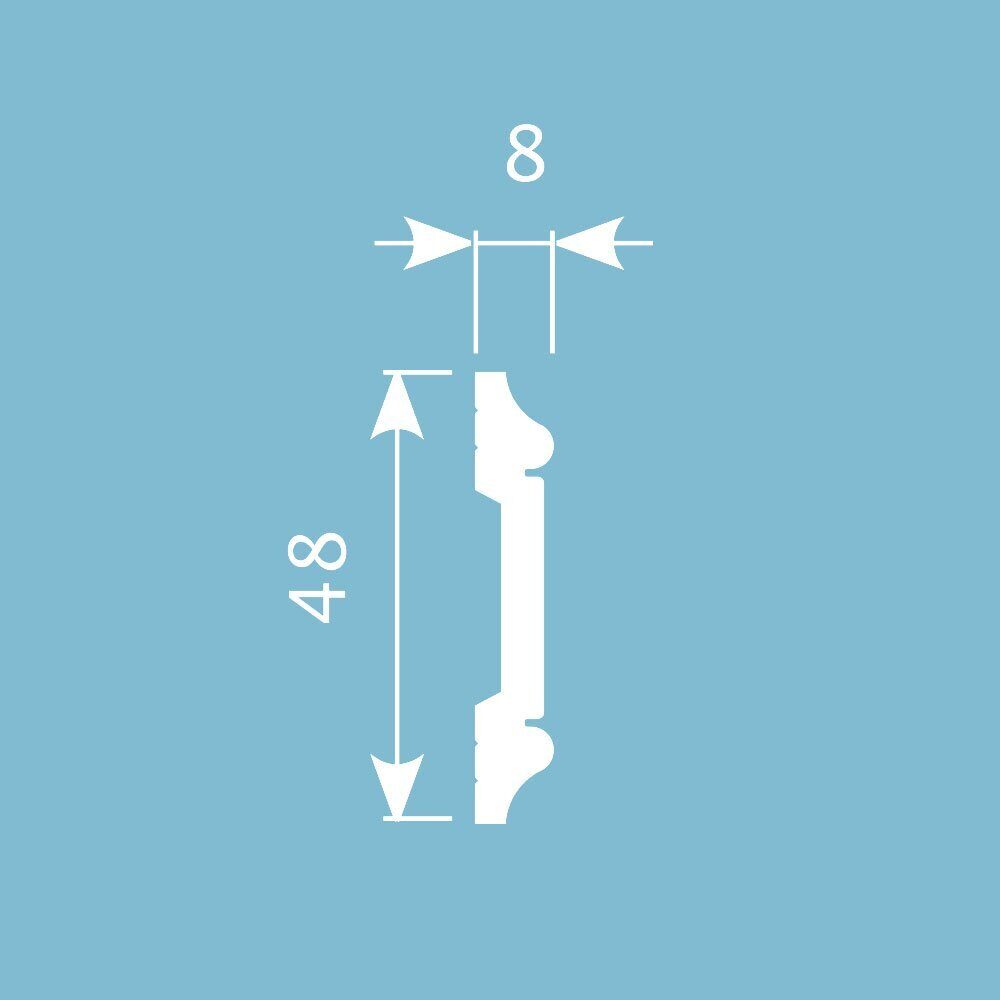 Отделка стен и потолка Молдинг Cosca Decor MX006 48х8х2000 мм