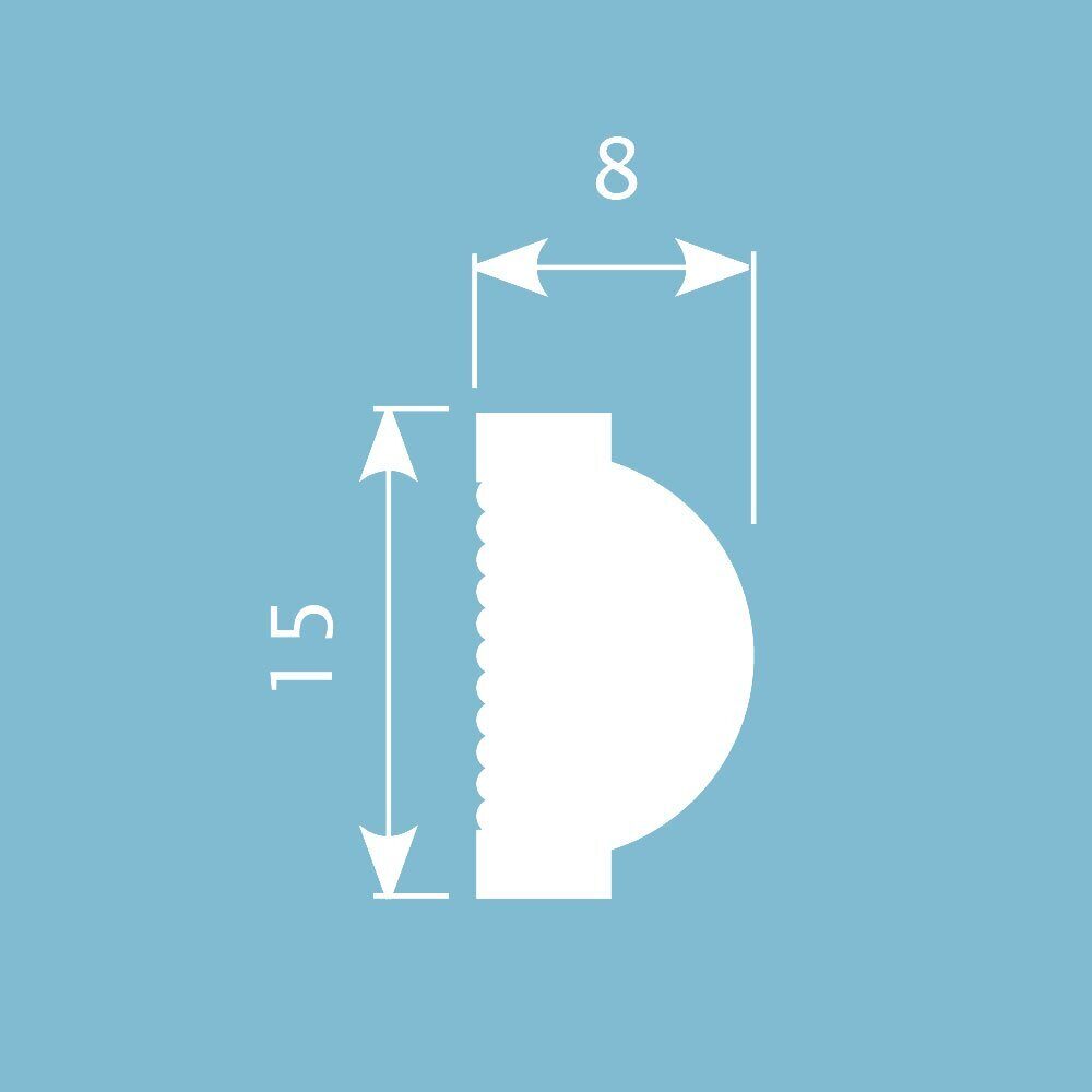 Отделка стен и потолка Молдинг Cosca Decor MX040 15х8х2000 мм