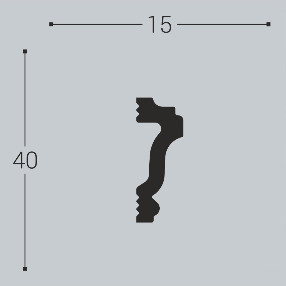 Отделка стен и потолка Настенный молдинг Bello Deco М4 40-15
