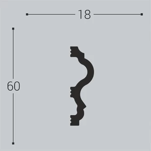 Настенный молдинг Bello Deco М6 60-18