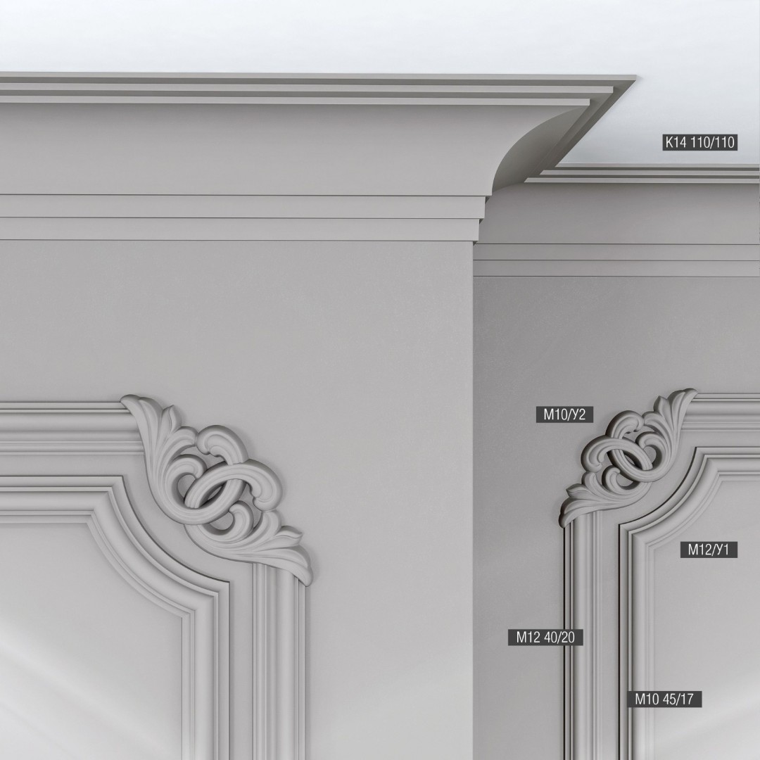 Отделка стен и потолка Настенный молдинг Bello Deco М10 45-17