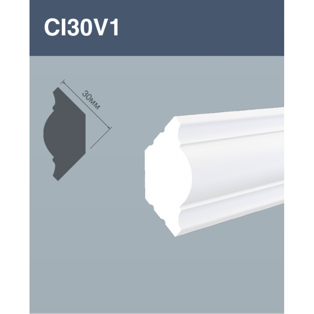 Отделка стен и потолка Плинтус потолочный Hi Wood CL30V1 30х30х2000 мм