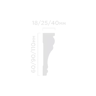 Плинтус потолочный Hi Wood T1090 25х90х2000 мм