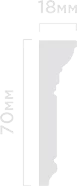 Отделка стен и потолка Плинтус потолочный Hi Wood M1702 18х70х2000 мм