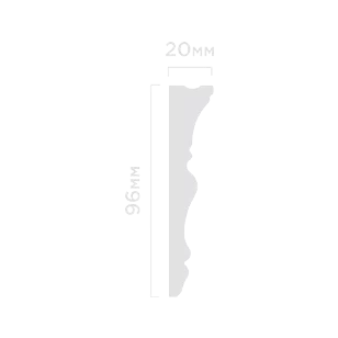 Плинтус потолочный Hi Wood L1704 96х20х2000 мм