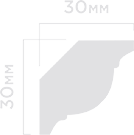 Отделка стен и потолка Плинтус потолочный Hi Wood CI30V1 30х30х2000 мм