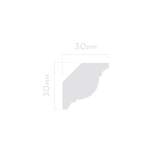 Плинтус потолочный Hi Wood CI30V1 30х30х2000 мм