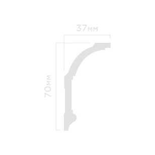 Плинтус потолочный Hi Wood A70V2 37х70х2000 мм