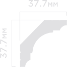Отделка стен и потолка Плинтус потолочный Hi Wood A53 37.7х37.7х2000 мм