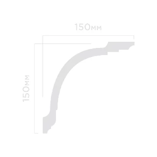 Плинтус потолочный Hi Wood A212 150х150х2000 мм