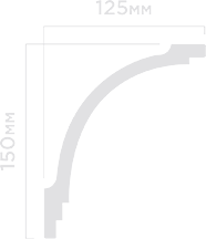 Отделка стен и потолка Плинтус потолочный Hi Wood A195 125х150х2000 мм