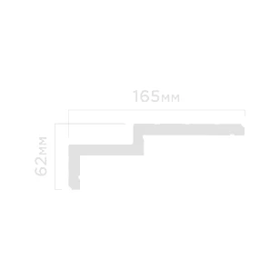 Плинтус потолочный Hi Wood A165L 62х165х2000 мм