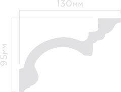 Отделка стен и потолка Плинтус потолочный Hi Wood A160 95х130х2000 мм