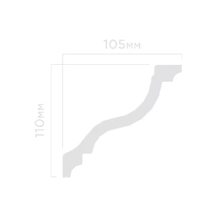 Плинтус потолочный Hi Wood A150V1 110х105х2000 мм